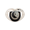 Black&Pearl Desenli 2'li Silikon Ortodontik Gece-Gündüz Yalancı Emzik 12 Ay + (Kutulu)