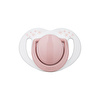 Powder Pink Desenli 2'li Silikon Ortodontik Yalancı Emzik 12 Ay + (Kutulu)