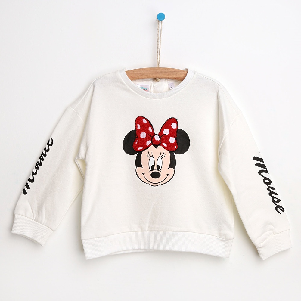 Disney Minniemouse Ecru Baby Sweatshirt