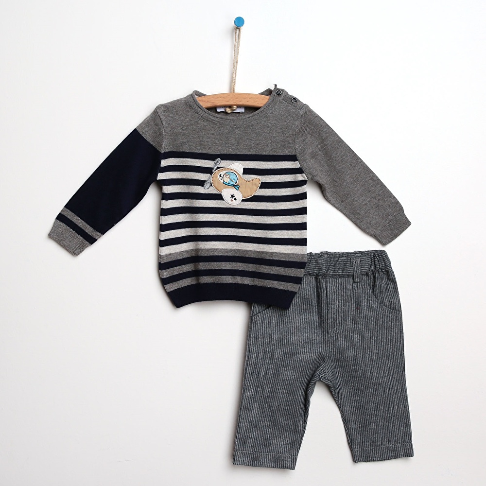 For My Baby Kis Erkek Bebek Sweatshirt Pantolon