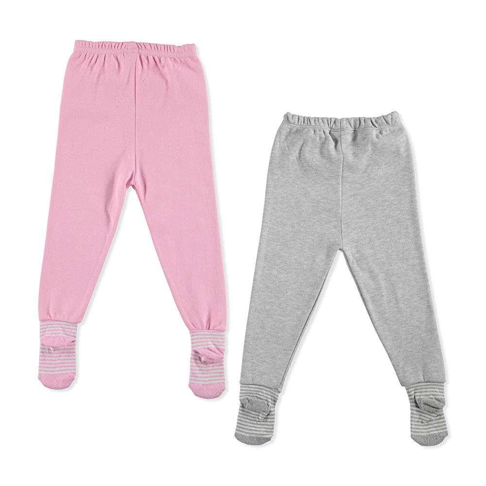 HelloBaby Basic Bebek 2li Çoraplı Pijama Pantolon