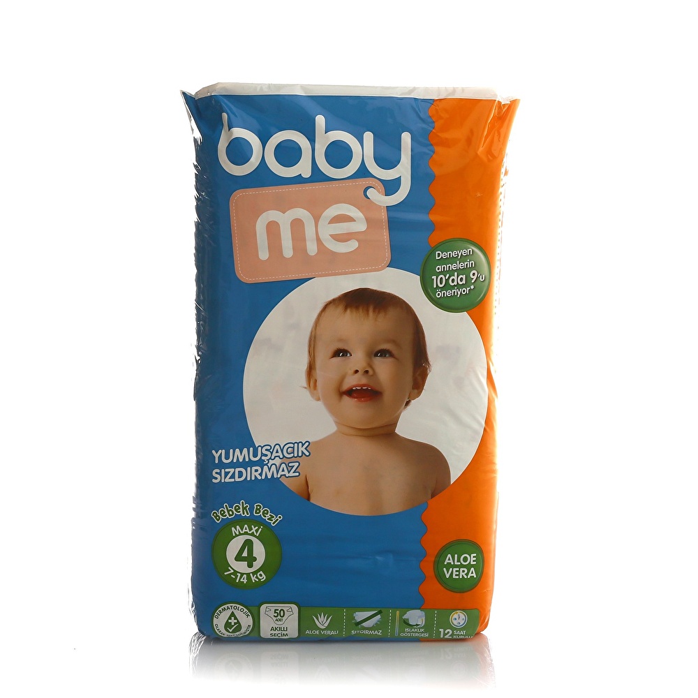 Baby Me Aloe Vera Maxi 4 Numara Bebek Bezi 7 14 Kg 50 Adet Ebebek