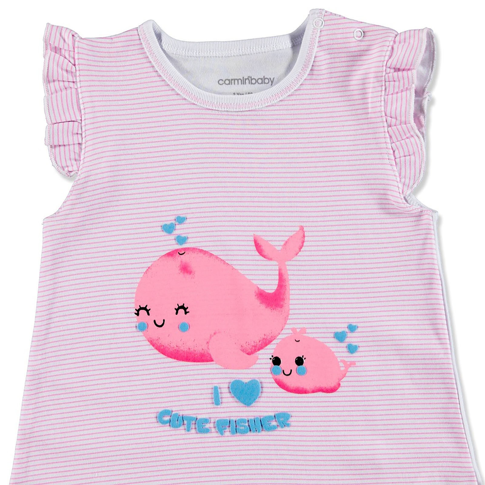 Carmin Baby Yaz Kız Bebek Sevimli Balina Tulum