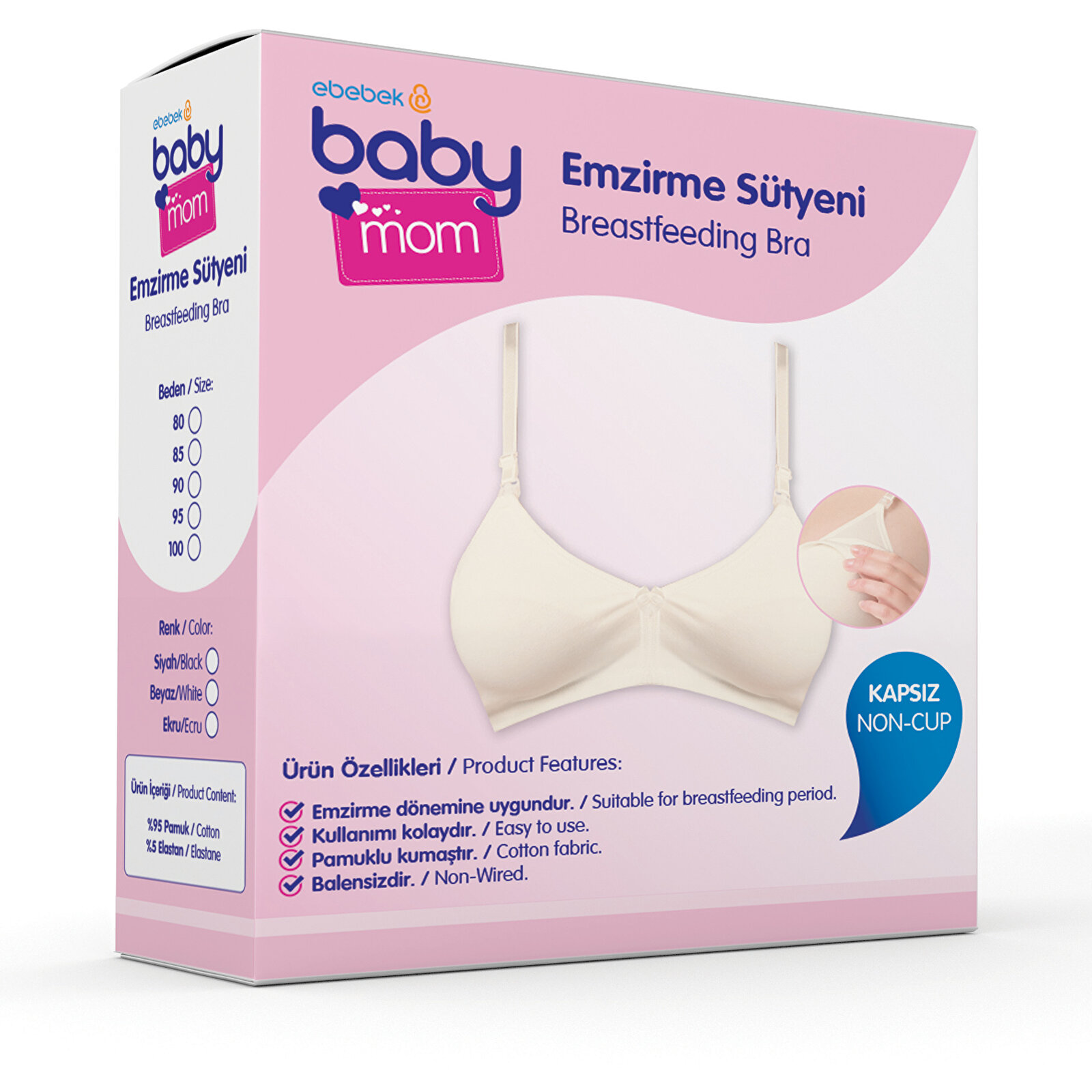 baby mom babymom basic kapsiz emzirme sutyeni ebebek