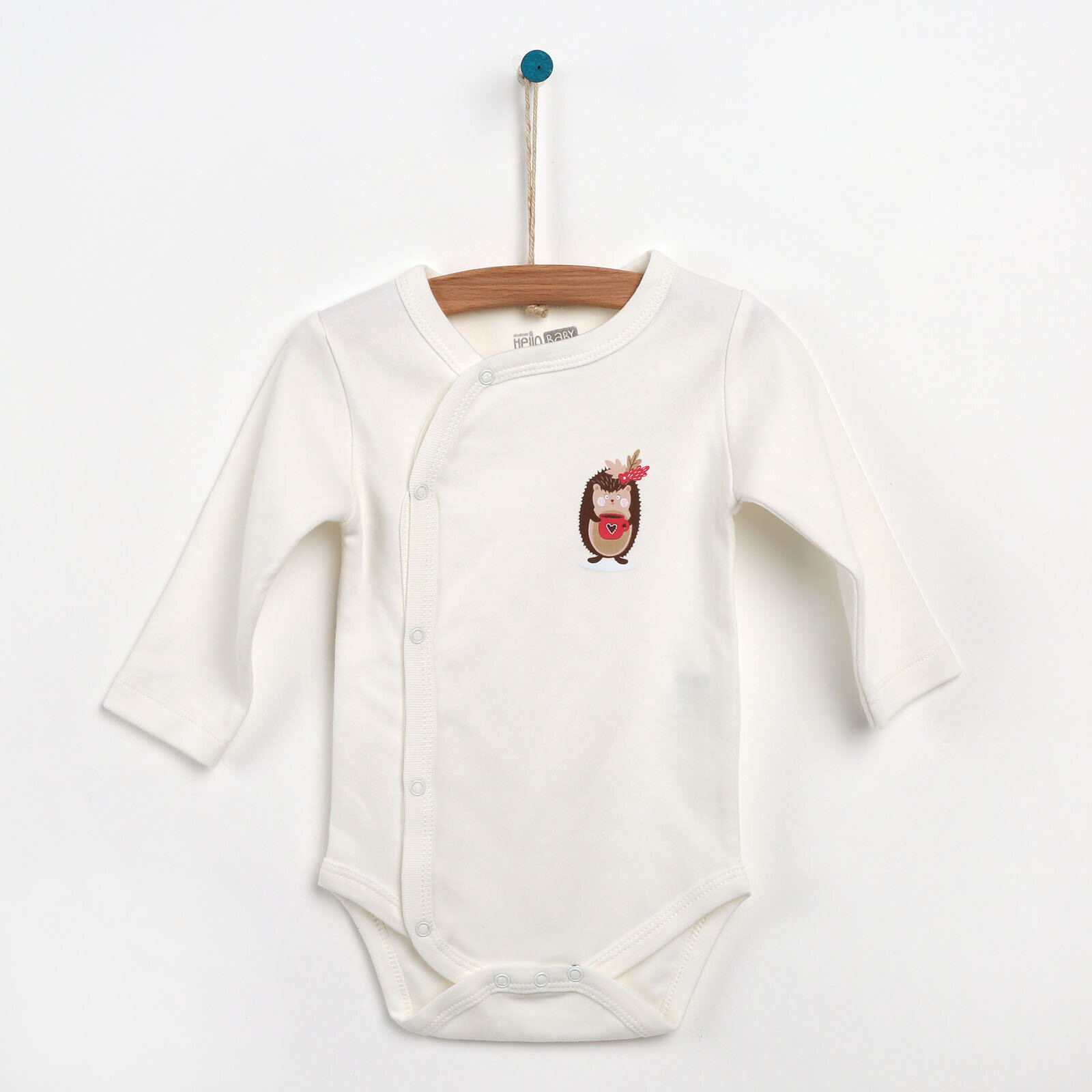 Hellobaby Yaz Erkek Bebek Uzun Kol Zibin Body