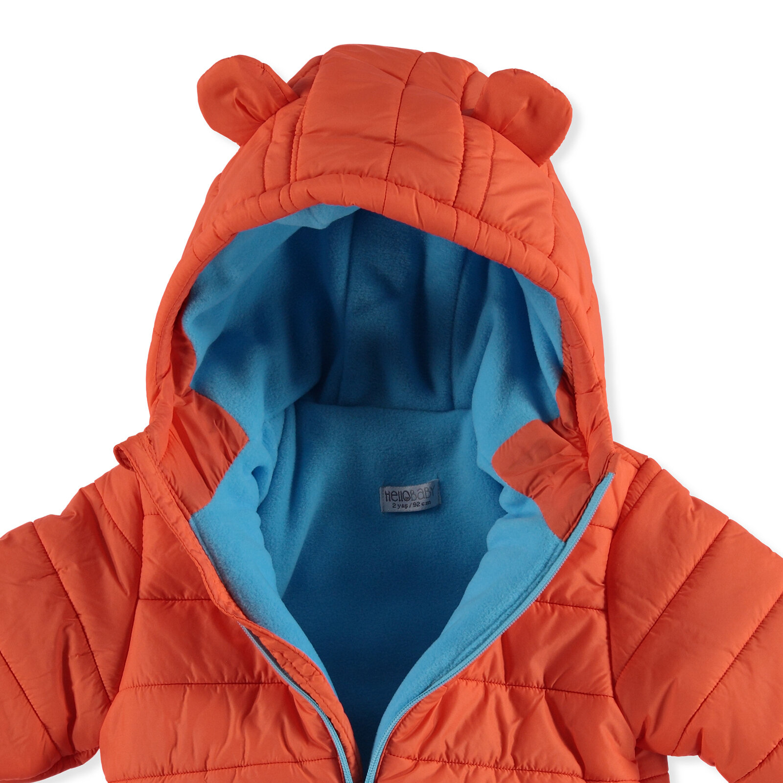 hellobaby kis erkek bebek basic kulakli kapusonlu mont ebebek