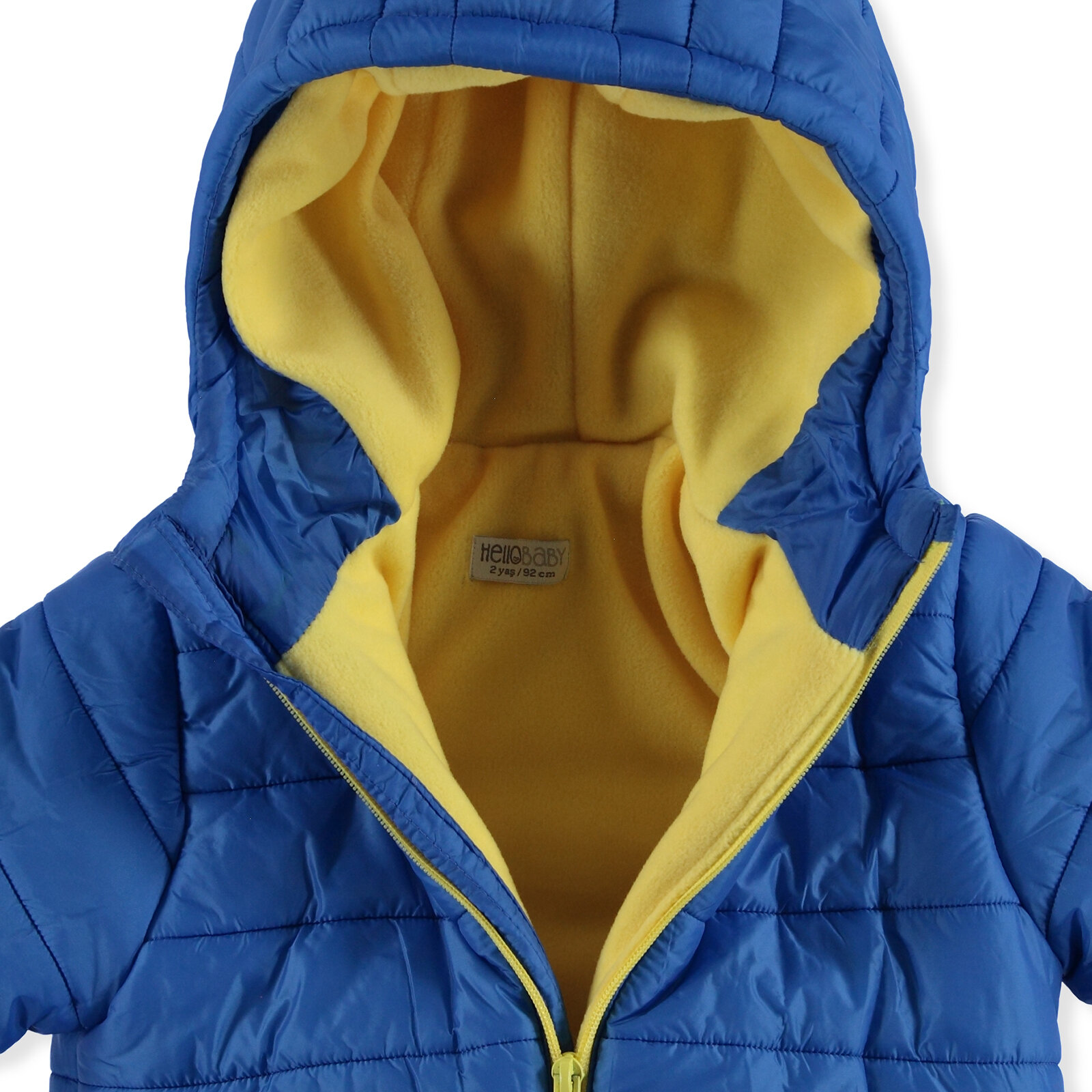 hellobaby kis erkek bebek basic kulakli kapusonlu mont ebebek