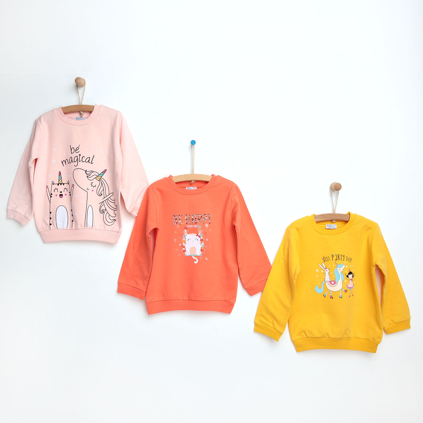 Hellobaby Basic 3lu Baskili Sweatshirt Ebebek
