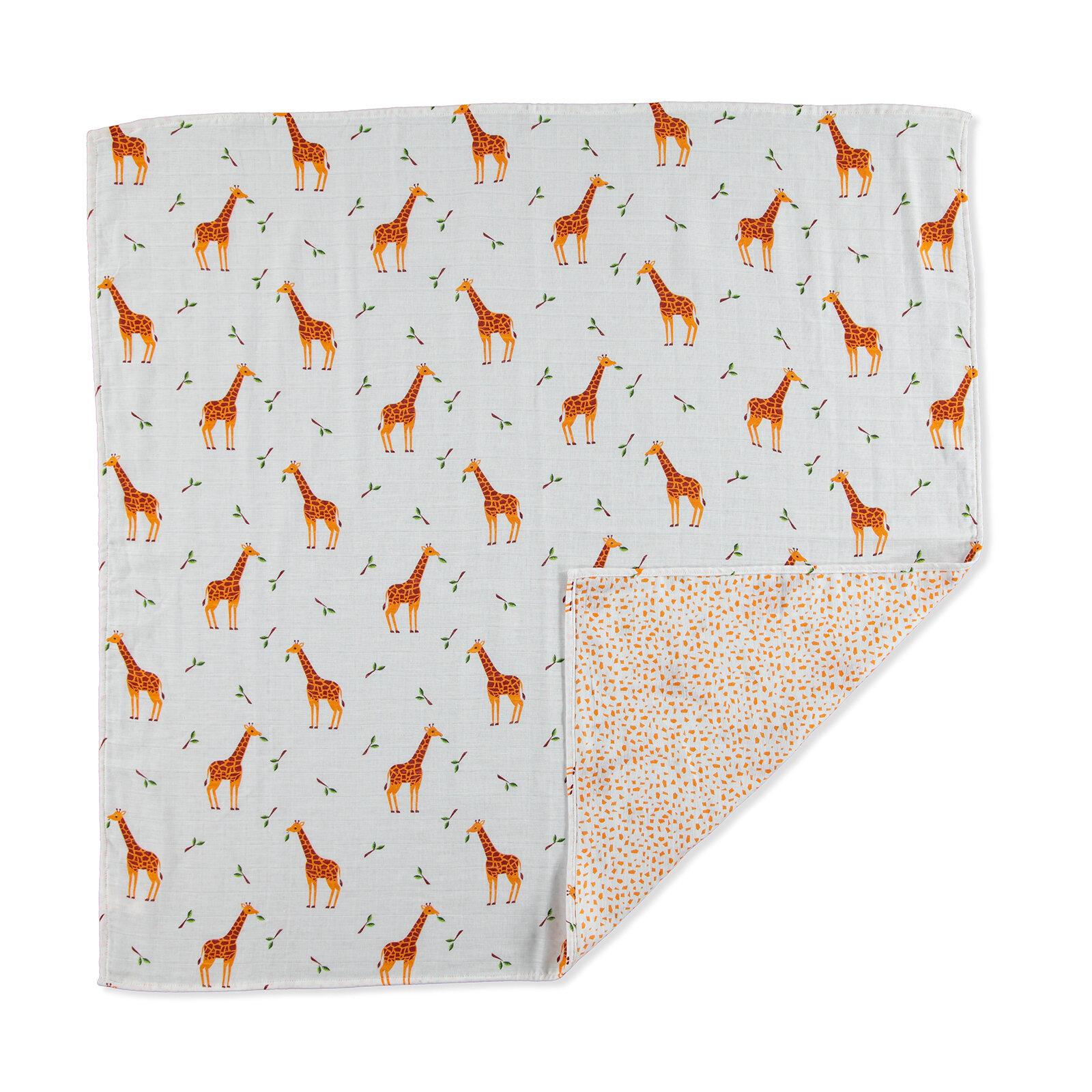 little dreams cift tarafli muslin battaniye zurafa
