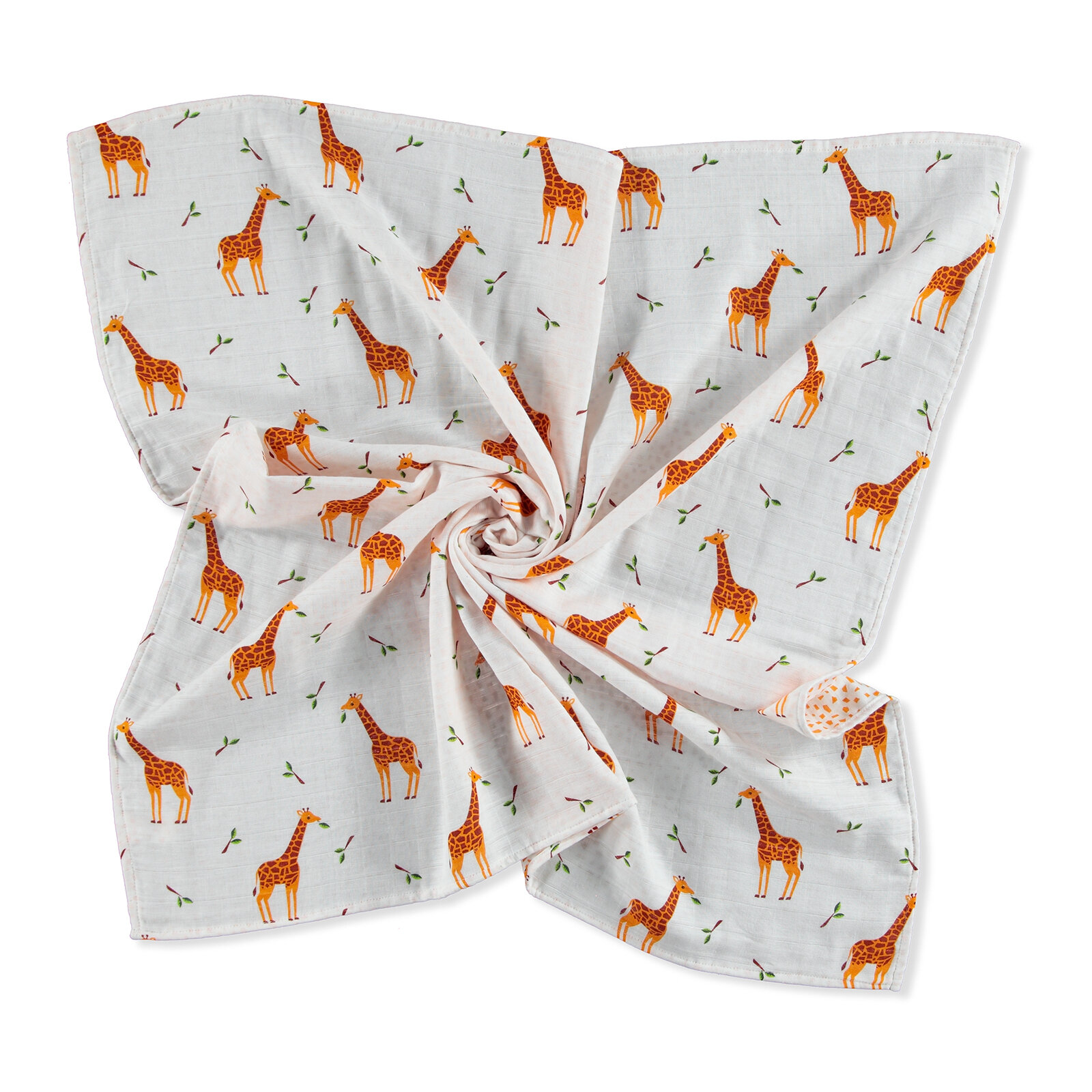 little dreams cift tarafli muslin battaniye zurafa