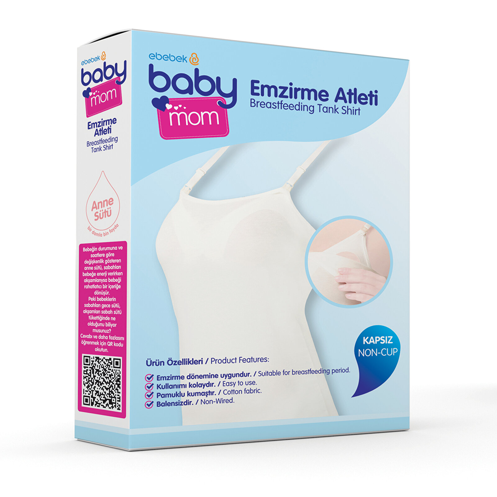 baby mom kapsiz emzirme atleti