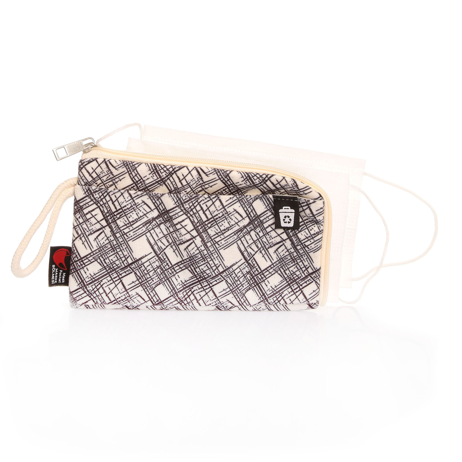 baby mom Babymom Maske Kılıfı Zigzak Desenli ebebek