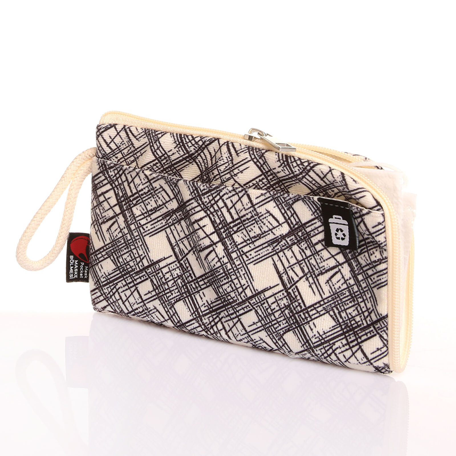 baby mom Babymom Maske Kılıfı Zigzak Desenli ebebek