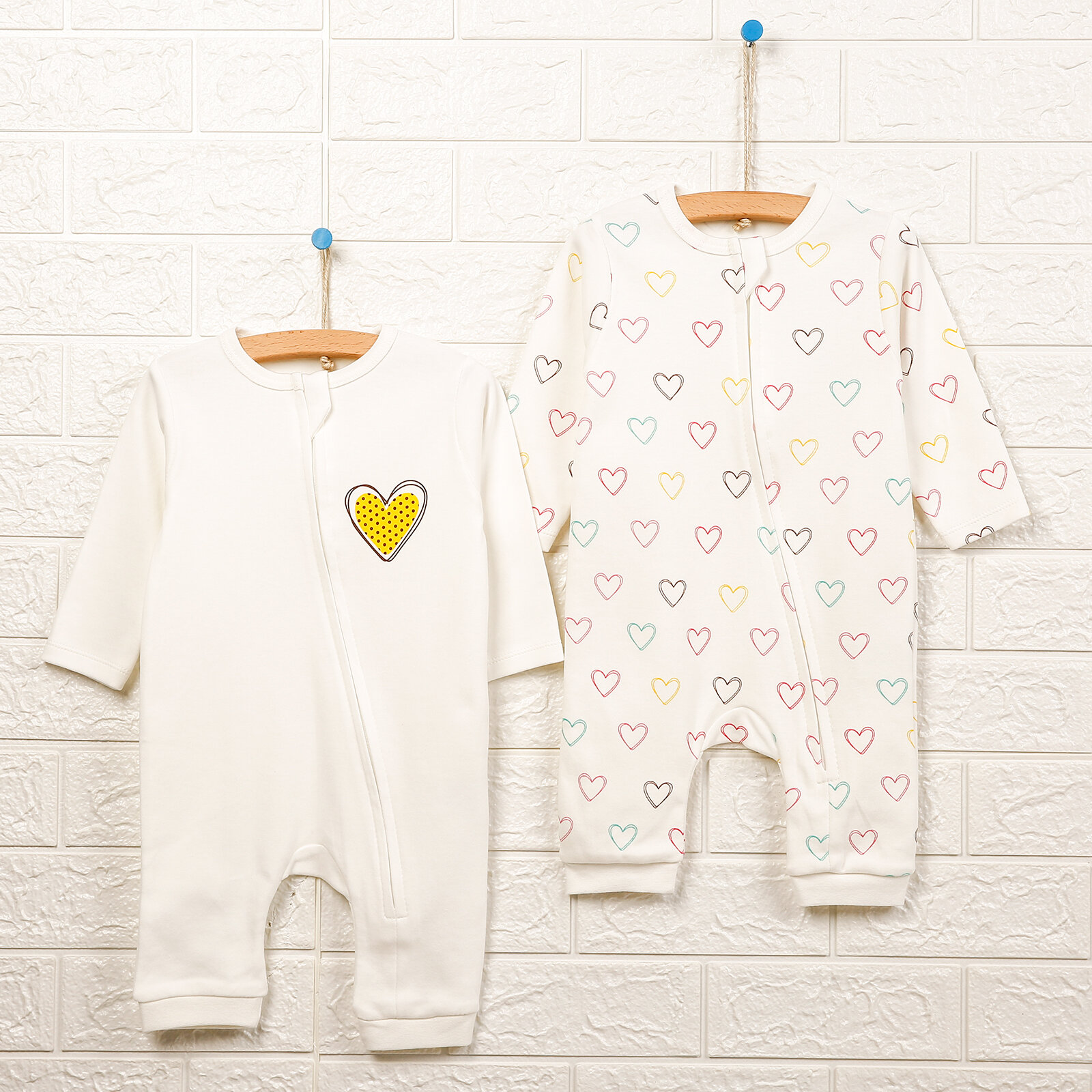 hellobaby basic kiz bebek 2li patiksiz tulum ebebek