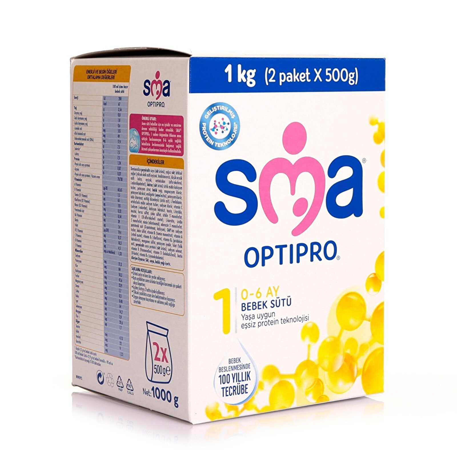 sma optipro 1 biberon mamasi 1000 gr