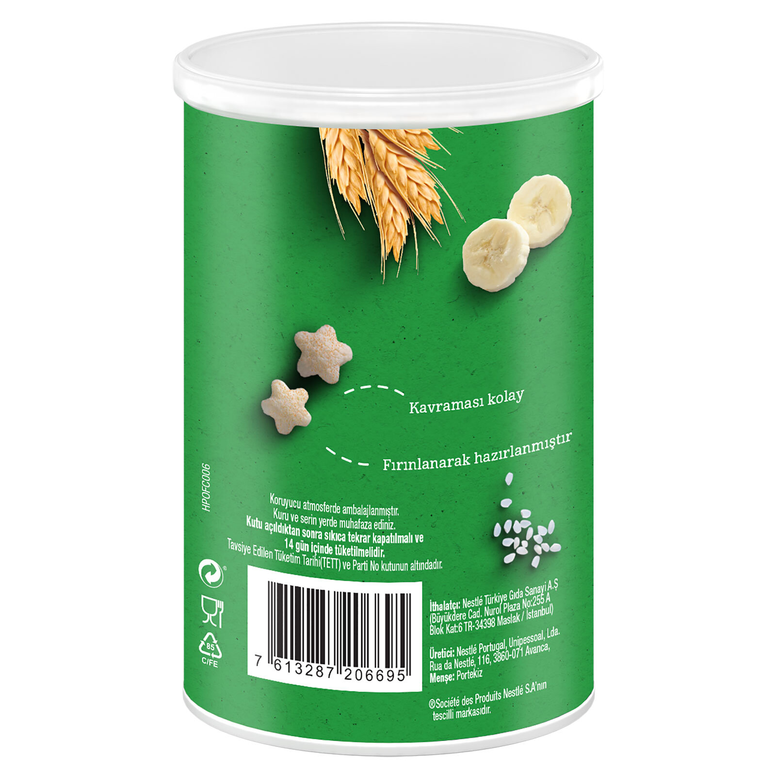 Gerber Organik Pirincli Bugdayli Muzlu Ve Ahududulu Bebek Atistirmaligi 35 Gr Ebebek