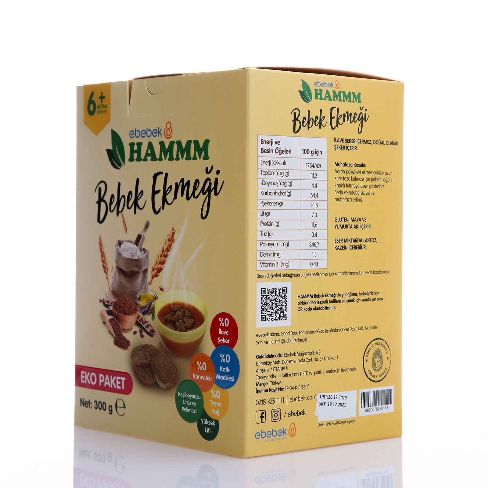 hammm bebek ekmek 3 100 gr