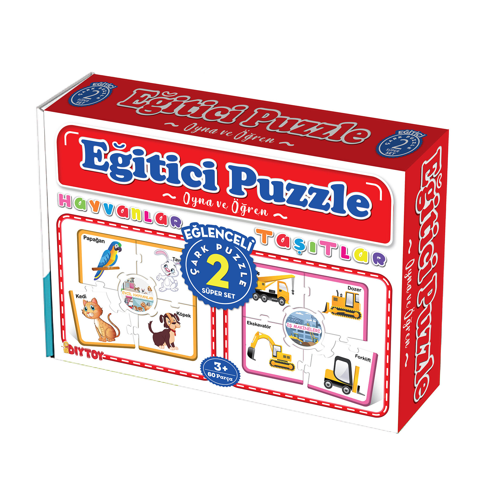 diy toy cark puzzle hayvanlar tasitlar