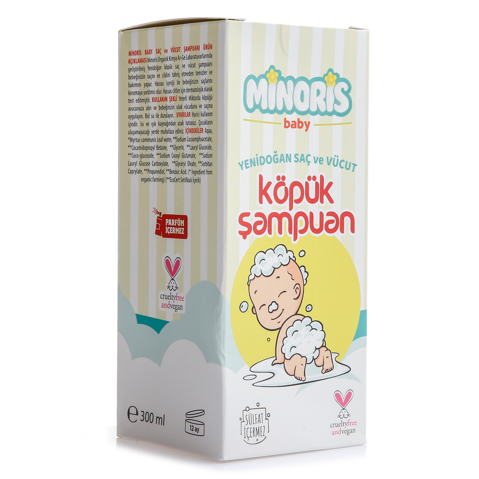 minoris baby organik yenidogan kopuk sampuan 300 ml ebebek