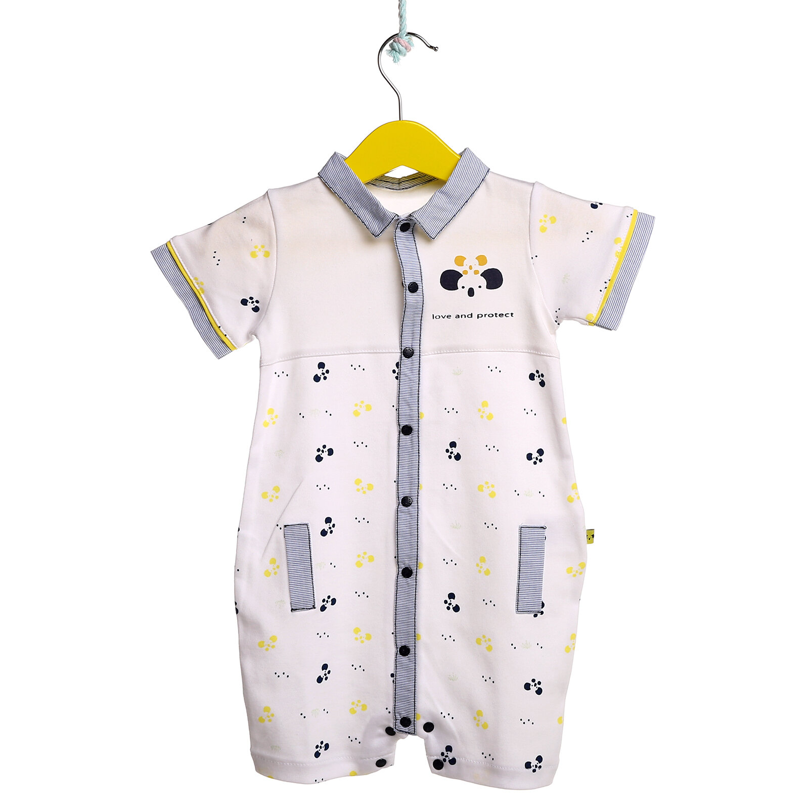 Mymio Yaz Erkek Bebek Sevimli Koala Poplin Kısa Kol Bebe