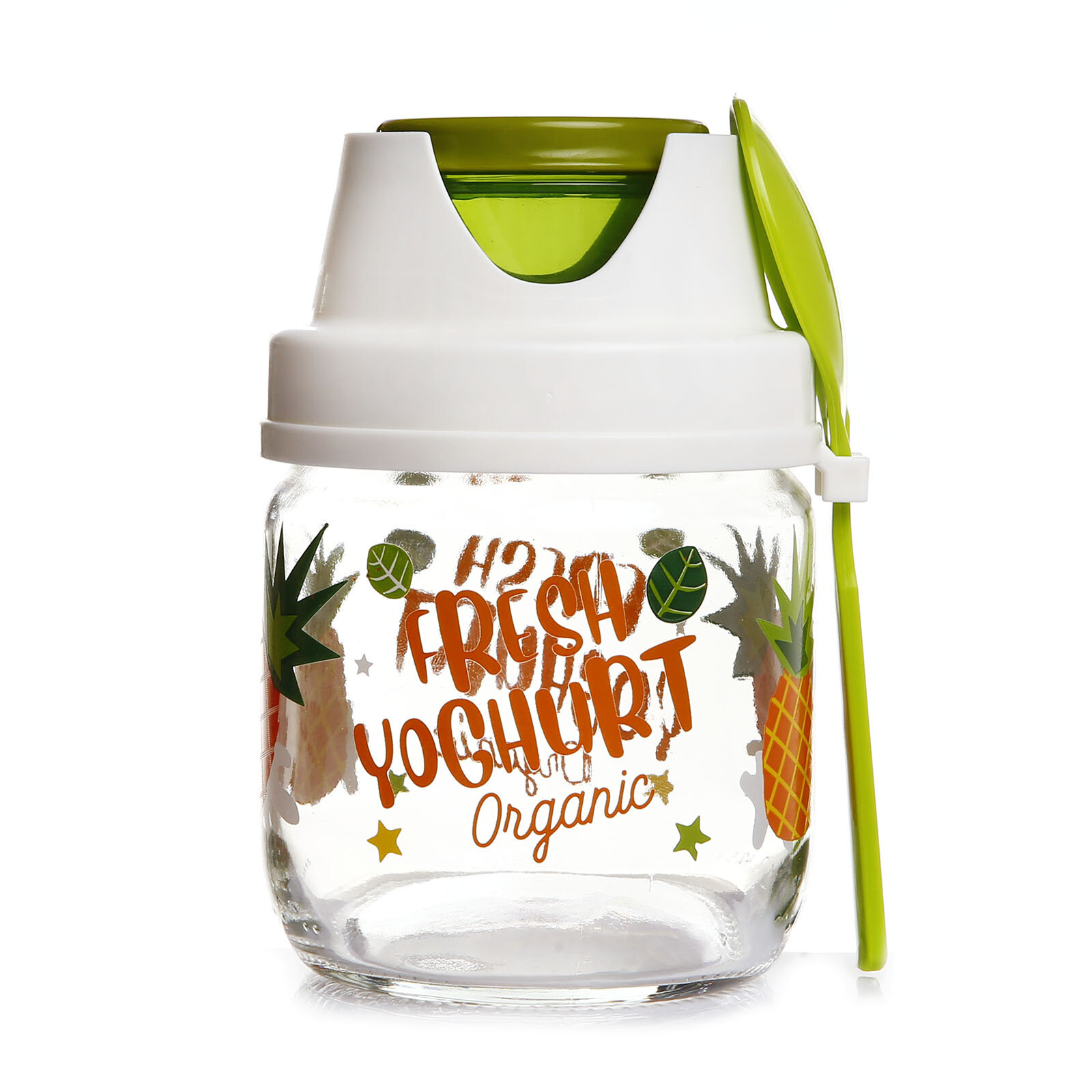 baby plus Desenli MeyveSalataYoğurt Saklama Kavanozu 425ml
