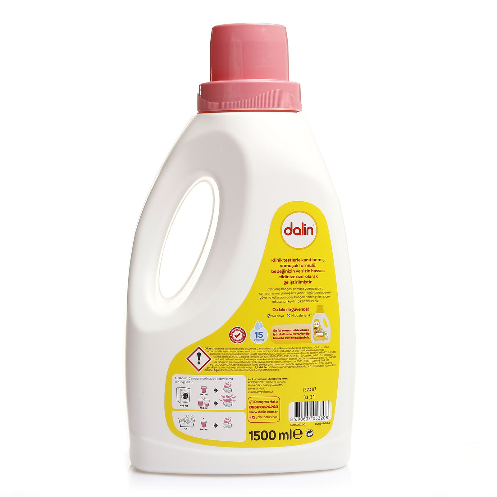 Dalin Sivi Yumusatici Dus Bahcesi 1500 Ml Ebebek