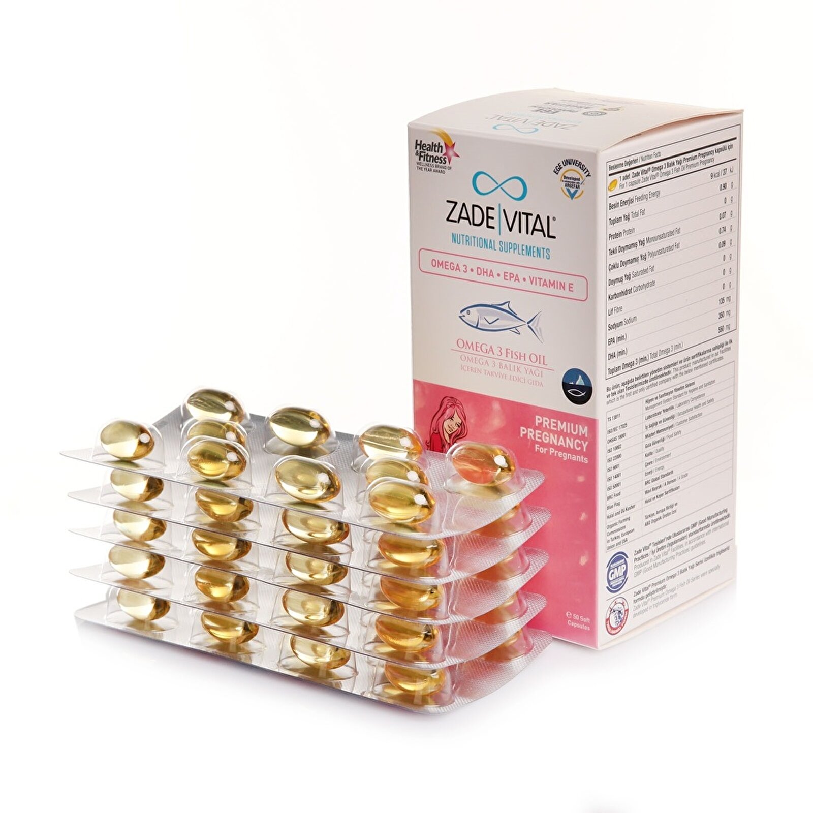 zade vital hamileler icin omega 3 balik yagi 50 kapsul