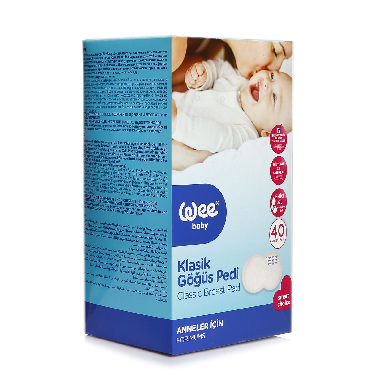 wee baby klasik emici gogus pedi 40 li paket