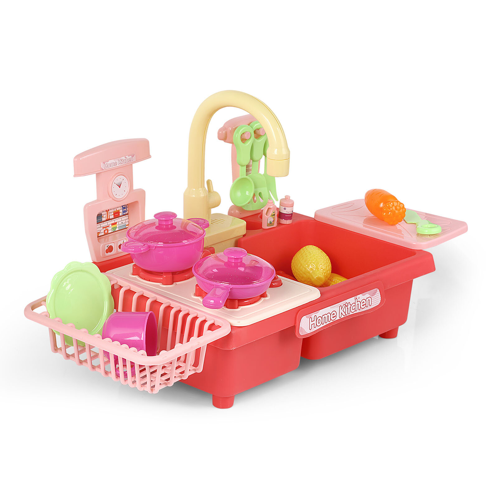 Gal Toys Pilli Mutfak Lavabosu Kirmizi