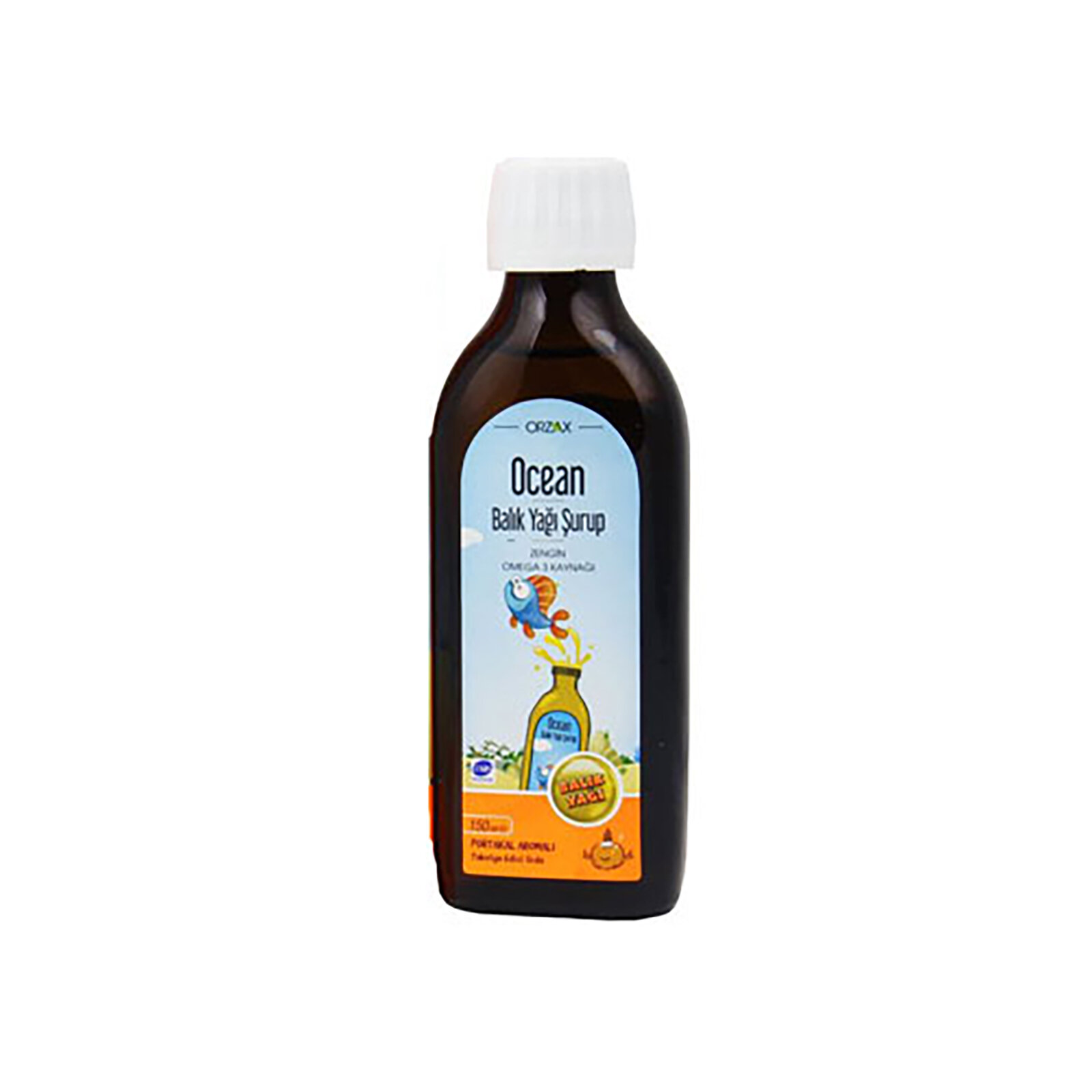 orzax ocean balik yagi surup portakal aromali 150 ml ebebek