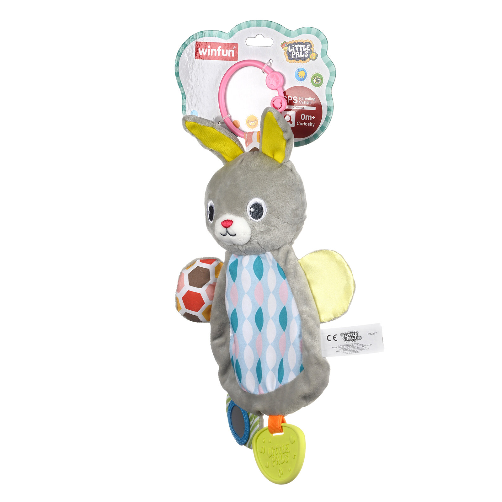 Winfun WIN Safari Diş Kaşıyıcı Hışırtılı Tavşan ebebek