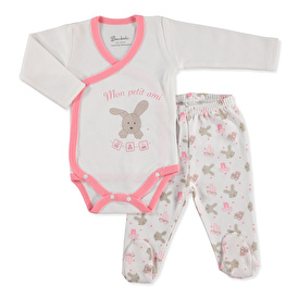 Baby Cute Rabbit Bodysuit Footed Pant