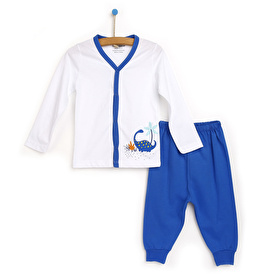 Basic Erkek Bebek Baharlık Çıtçıtlı Pijama Takımı