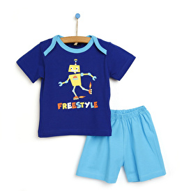 Basic Erkek Bebek Baharlık Kısa Kollu Pijama Takımı