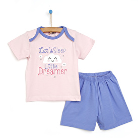 Basic Kız Bebek Baharlık Kısa Kollu Pijama Takımı
