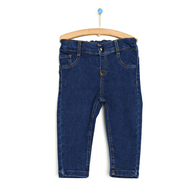Basic Erkek Bebek Düz Kesim Örme Denim Pantolon
