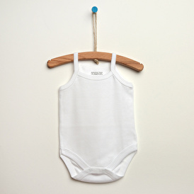 Baby Sleeveless Bodysuit - White