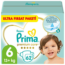 Baby Diapers Premium Care Size 6 Extra Large Ultra Opportunity Package 13- 18 kg 62 Pieces