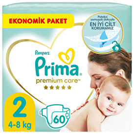 Baby Diaper Premium Care Size 2 Mini Economic Pack 4-8 kg 60 pcs