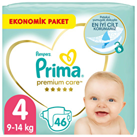 Bebek Bezi Premium Care 4 Beden Maxi Ekonomik Paket 9-14 kg 46 Adet