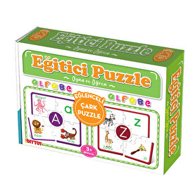 diy toy cark puzzle alfabe