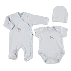 Organic Jumpsuit Body Hat Premature Baby Set 3-Pack