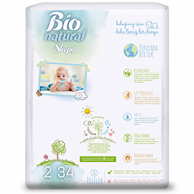 Bio Natural Mini 2 Beden Bebek Bezi 3-6 kg 34 Adet