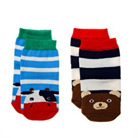 Hellobaby teddy bear 2li slide socks
