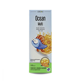 Ocean Multivitamin & Balık Yağı Şurup Ballı - Portakal Aromalı 150 ml