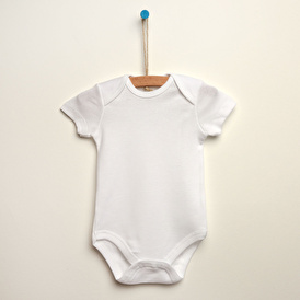 Baby Short Sleeve Bodysuit - White