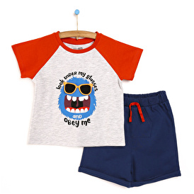 Basic KeyLines Erkek Bebek Tshirt-Şort Takım