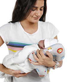 baby plus Mini Nursing Pillow Sky Patterned Cotton 0 Month+
