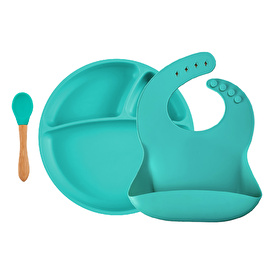 Oioi Assorted Food and Utensil Set (Plate + Bib + 1 Spoon)
