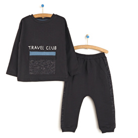 Travel Club Sweatshirt Patiksiz Alt Takım